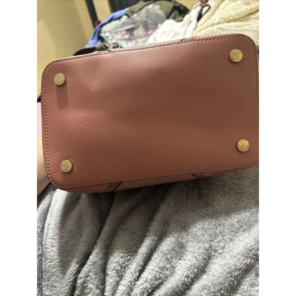 Michael Kors Nicole large Leather bucket bag MSRP $448 Pre-Loved Pink Salmon - Picture 7 of 14